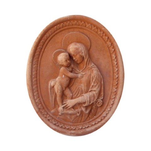 Oval Madonna in Terracotta